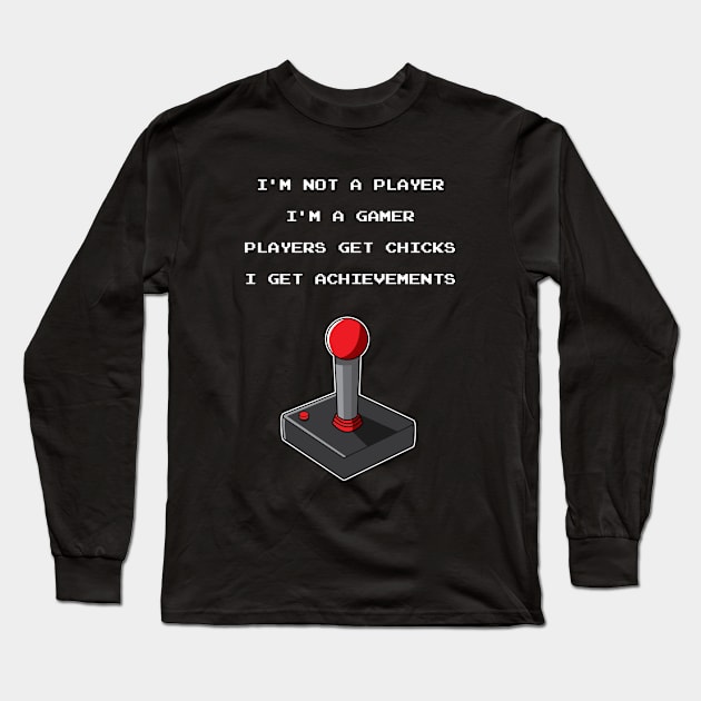 Funny Gamer Design Long Sleeve T-Shirt by LetsBeginDesigns